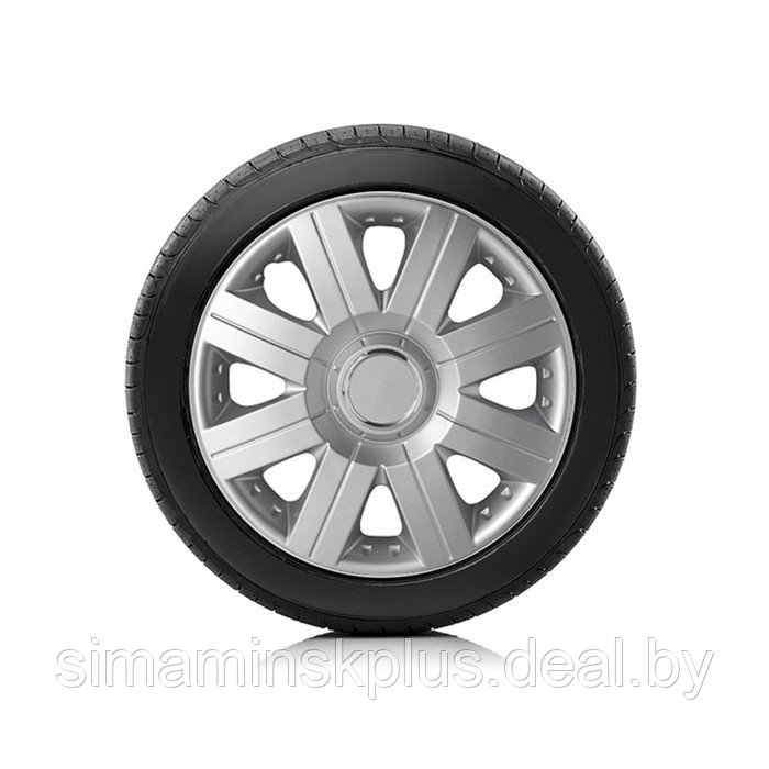 Колпаки колесные Autoprofi R16, PP пластик, регулировочный обод, металлик, 400 мм, 4 шт - фото 1 - id-p160949777
