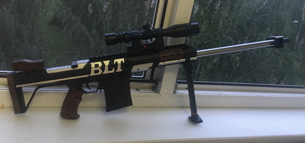 Детская пневматическая снайперская винтовка BARRETT 2018, 72 см - фото 1 - id-p160974478