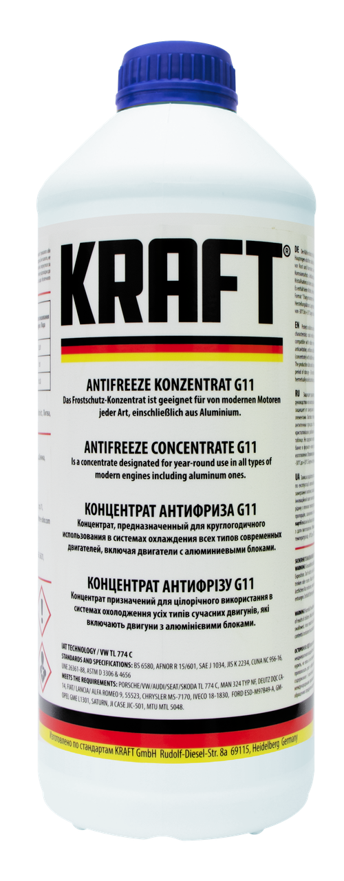 АНТИФРИЗ КОНЦЕНТРАТ G11 ТМ 'KRAFT' 1,5л KF101