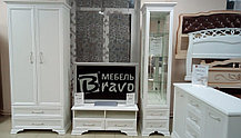 Шкаф с витриной 1 дверь 1 стекло Грация (Белый/Белый) фабрика Браво, фото 3