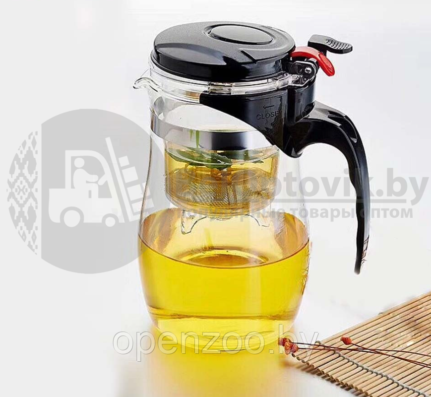 Чайник заварочный стеклянный с клавишей Гунфу Sama 750 мл. Чайник для заварки чая пуэр Типод - фото 8 - id-p160980210