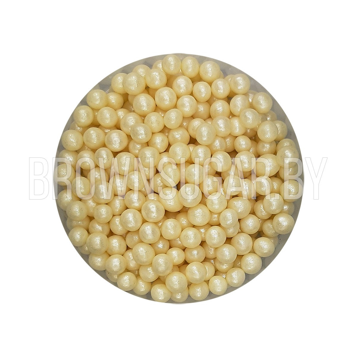 Драже взорванные зерна риса Жемчуг белый 6-8 мм (Россия, 50 гр)