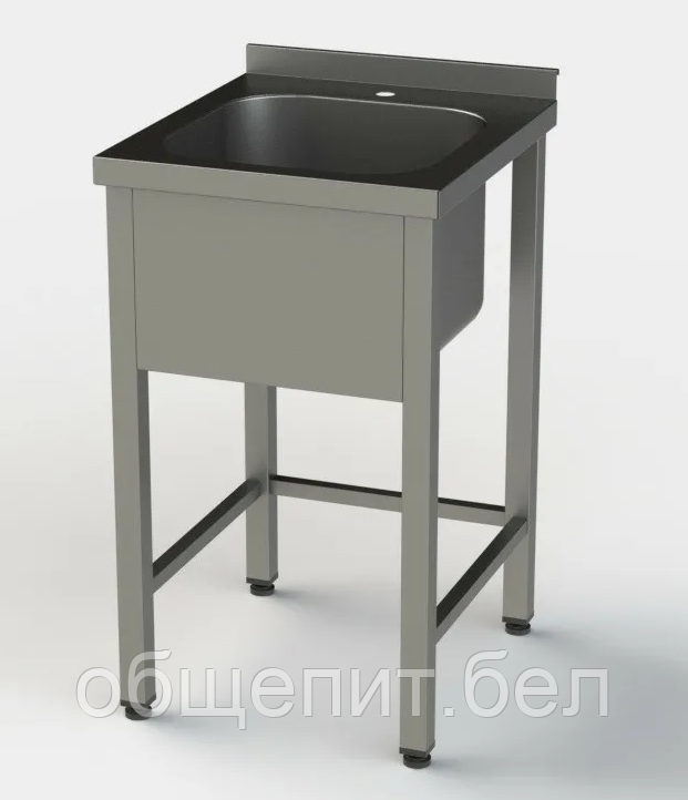 Ванна моечная цельнотянутая 1-гнездная 600х700х850 мм, (емкость 500х500х300 мм)