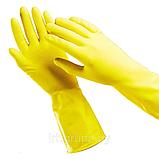 Перчатки Household Gloves хозяйственные латексные с внутренним хлопковым напылением. Цена за пару., фото 3