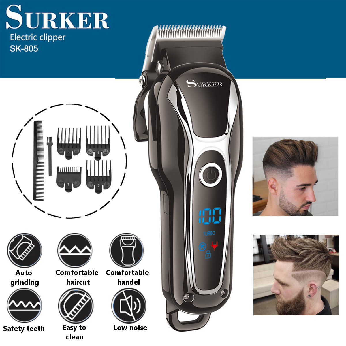 Машинка для стрижки волос SURKER SK-805 - фото 4 - id-p161024559
