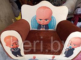 Детское  кресло мягкое раскладное "Бос Молокосос", кресло-кровать, раскладушка детская,  разные цвета