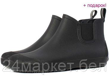 Полусапоги ПВХ мужские Nordman Beat, черный с серой подошвой ПС-30 р.43 (ботинки мужские из ПВХ с эластичной