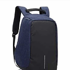 Рюкзак Антивор Bobby с USB портом и отделением для ноутбука до 17 дюймов  Синий, фото 5