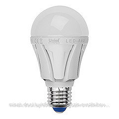 LED-A60-9W/WW/E27/FR ALP01WH : Лампа светодиодная. Форма "A", матовая колба. Материал корпуса алюминий. Цвет