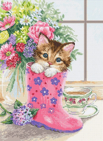 Набор для вышивания крестом «Симпатичный котёнок» - фото 1 - id-p161068468