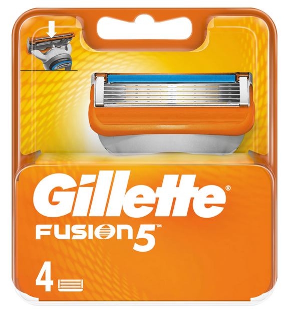 Сменные кассеты Gillette Fusion5 ( 4 шт ) - фото 1 - id-p161089664
