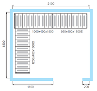 Комплект стеллажей для КХН-7,71 - Вар.1 Polair