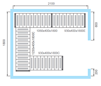 Комплект стеллажей для КХН-7,71 - Вар.2 Polair