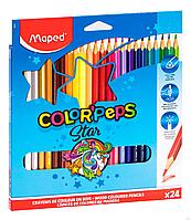 Цветные карандаши "Color Peps", 24 штуки в наборе