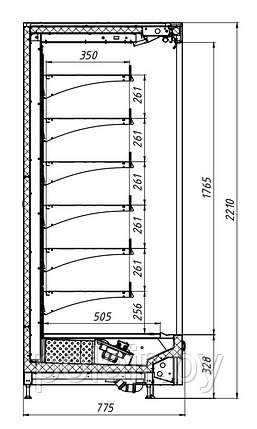Пристенные охлаждаемые стеллажи POLAIR Monte SH 1875, фото 2
