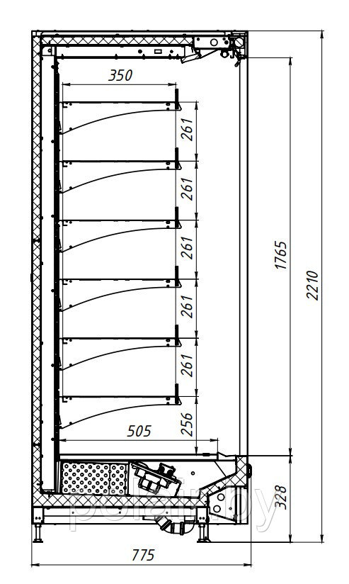 Пристенные охлаждаемые стеллажи POLAIR Monte SH 2500 - фото 2 - id-p112299911
