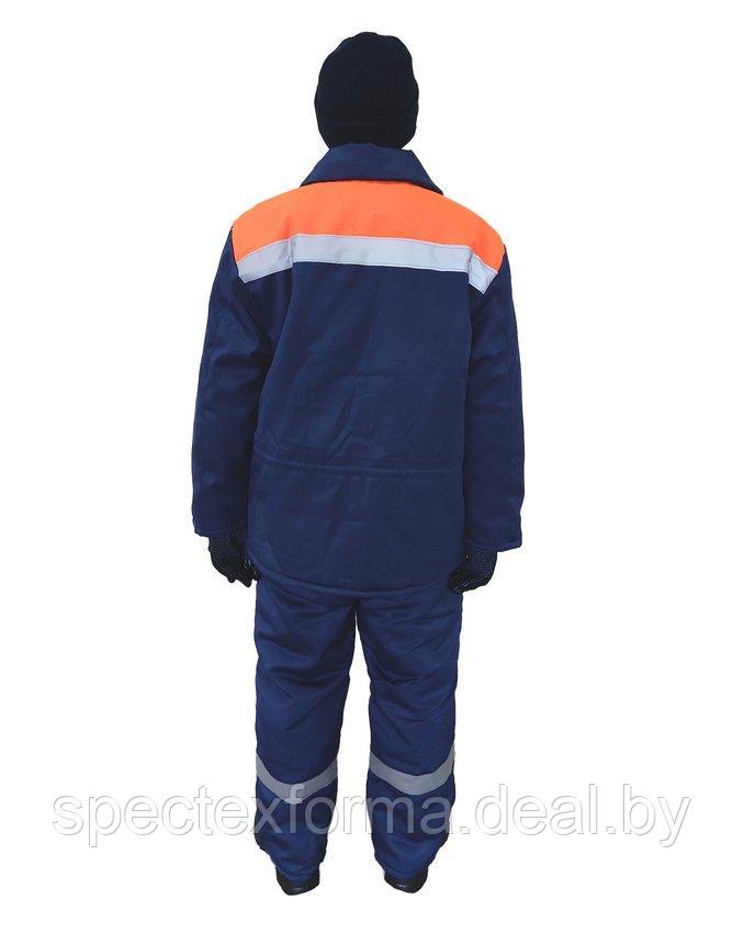 Куртка утепленная «Урал» СОП темно-синий/оранжевый - фото 2 - id-p161184825