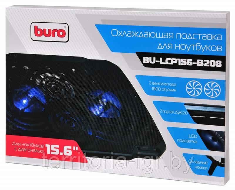 Подставка для ноутбука BU-LCP156-B208 2xUSB Buro 15.6 Металлическая - фото 1 - id-p161187966