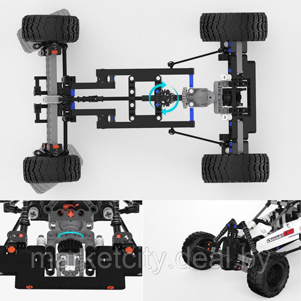 Конструктор MITU SMSC01IQI Desert Racing Car Building Blocks - фото 6 - id-p161189448