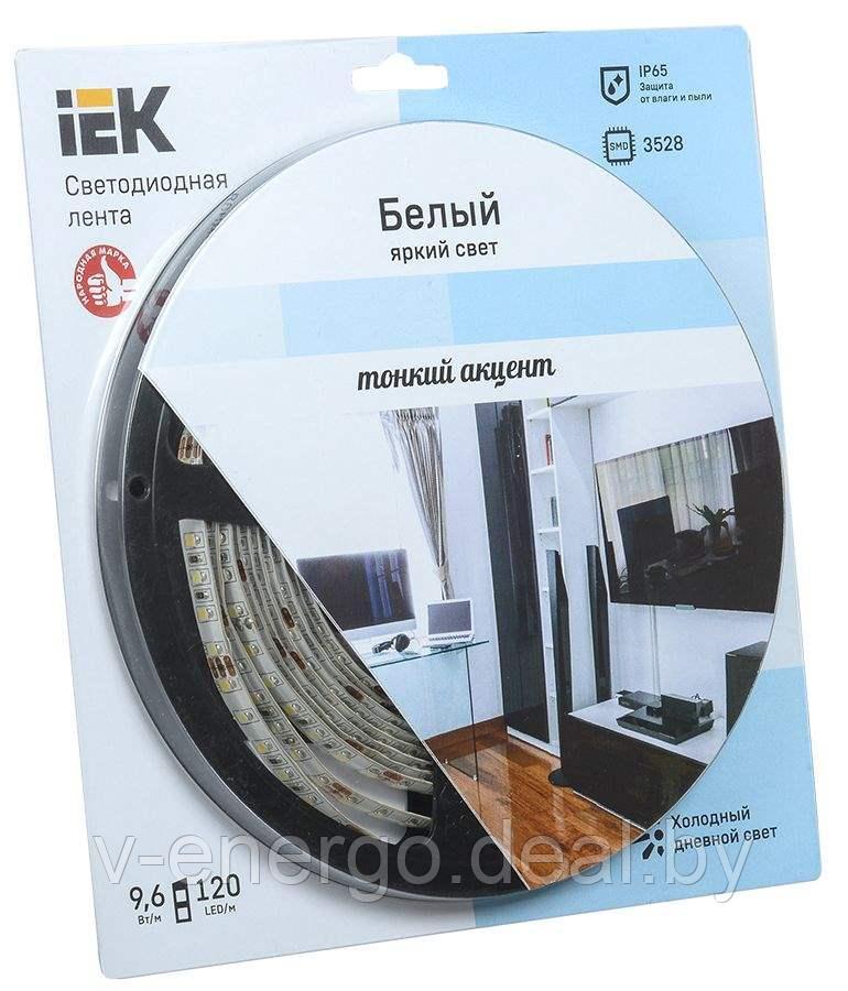 Лента LED 5м блистер LSR-3528W120-9.6-IP65-12V белый цвет IEK-eco - фото 1 - id-p161190263