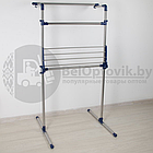 Двухуровневая вешалка (стойка-сушилка) для одежды Multi-Purpose Drying Rack, Stainless Steel напольная,, фото 6