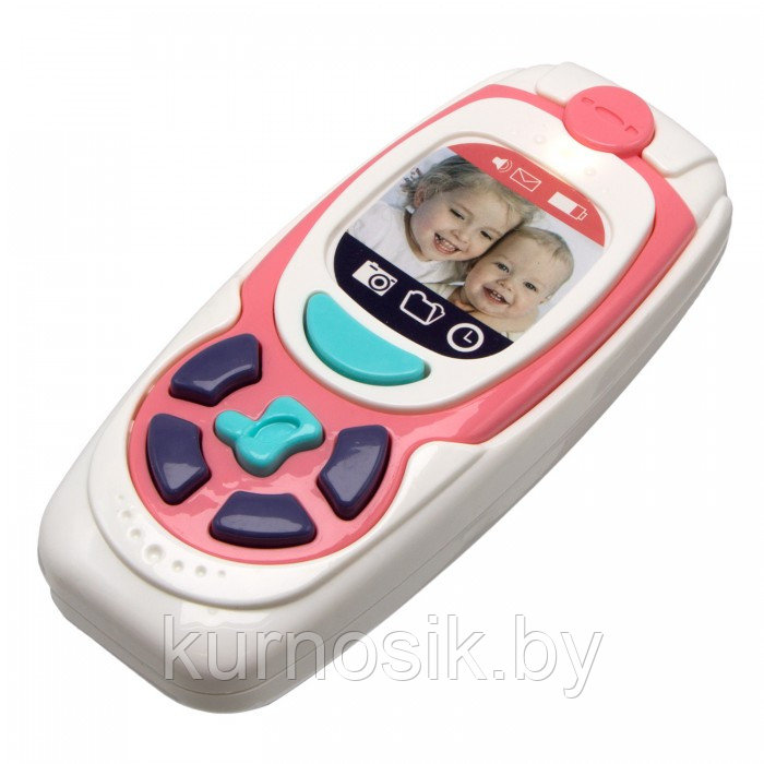 Телефон музыкальный детский Bambini со светом и звуком, русский язык - фото 2 - id-p161271158