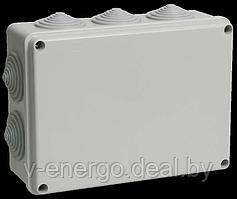 Коробка КМ41244 распаячная для о/п 190х140х70 мм IP55 (RAL7035, 10 гермовводов) (Арт: