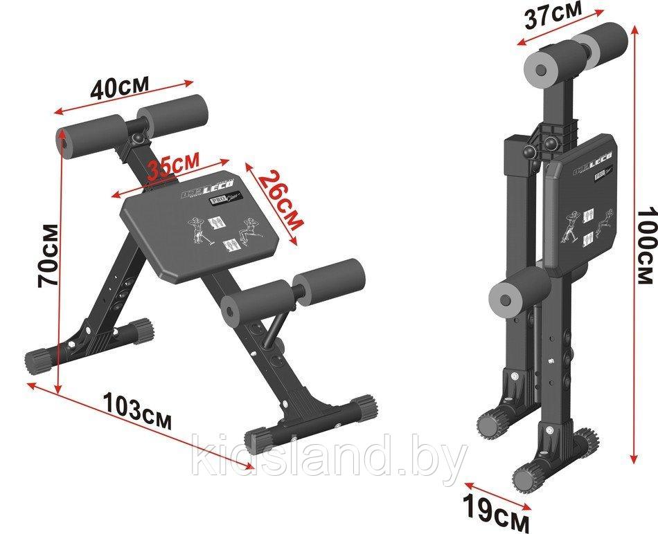 СКАМЬЯ УНИВЕРСАЛЬНАЯ ДЛЯ ПРЕССА И МЫШЦ СПИНЫ LECO-IT PRO - фото 3 - id-p161270845