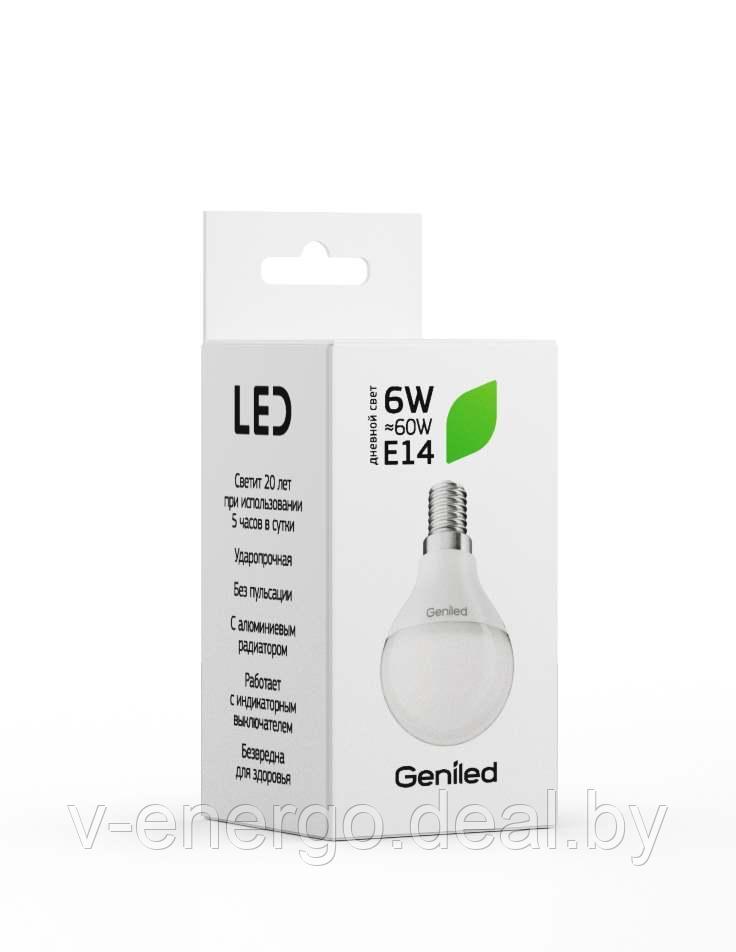 Светодиодная лампа Geniled E14 G45 6W 4200К (Арт: 01264) - фото 1 - id-p82769294