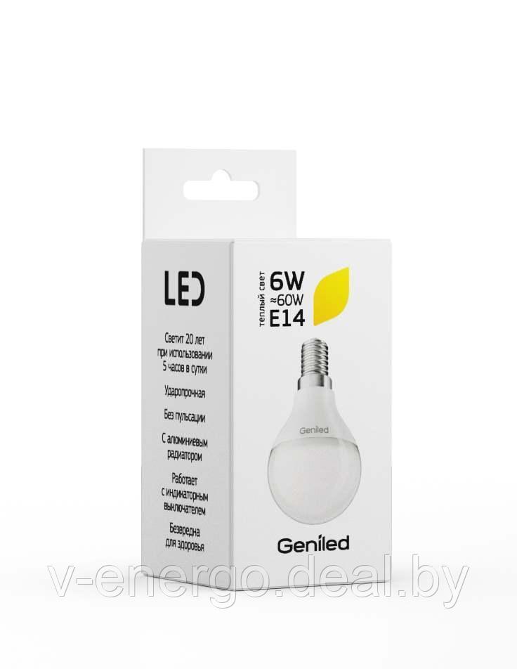 Светодиодная лампа Geniled E14 G45 6W 2700К (Арт: 01265)