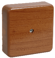 Коробка КМ41219-05 распаячная для о/п 100х100х29 мм дуб (с контактной группой) (Арт: UKO10-100-100-029-K24)