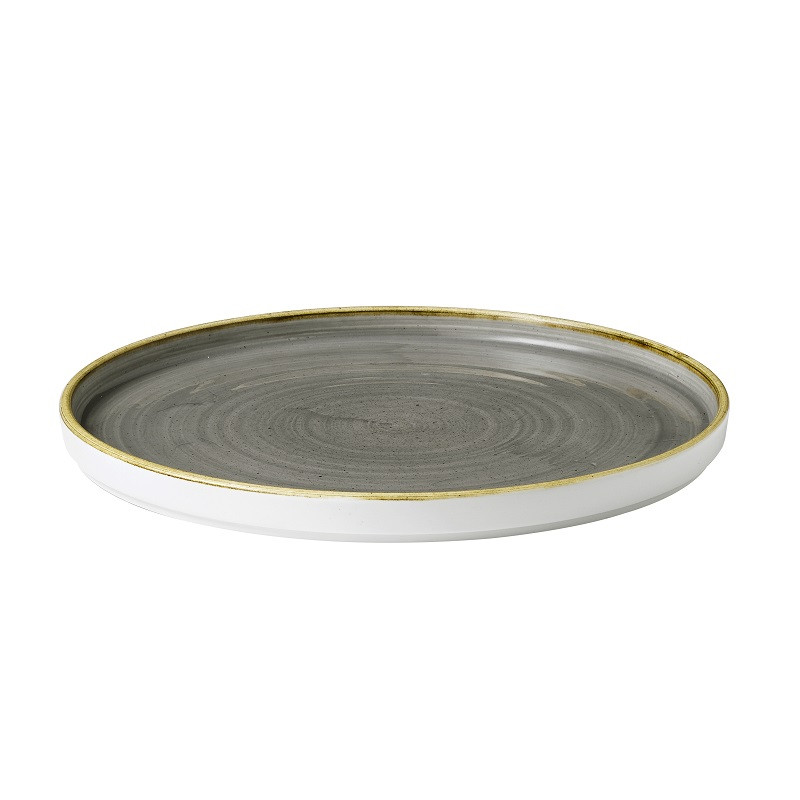 Тарелка мелкая d21см h2см, с прямым бортом, Chefs Plates, Stonecast, цвет Peppercorn Grey SPGSWP211