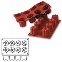 Форма силик. для зам. и вып. "Цветы" d57мм h57мм, 8 ячеек SF051/N