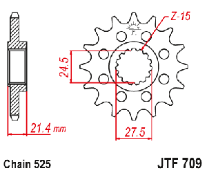 Звездочка ведущая JTF709.15 зубьев