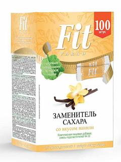 Заменитель сахара ФитПарад со вкусом ванили №22, саше 100 шт*0,5 гр.