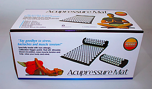 Массажный коврик, Acupressure Mat, Аппликатор Кузнецова, в комплекте подушка, коврик и чехол, 210 шипов, фото 2