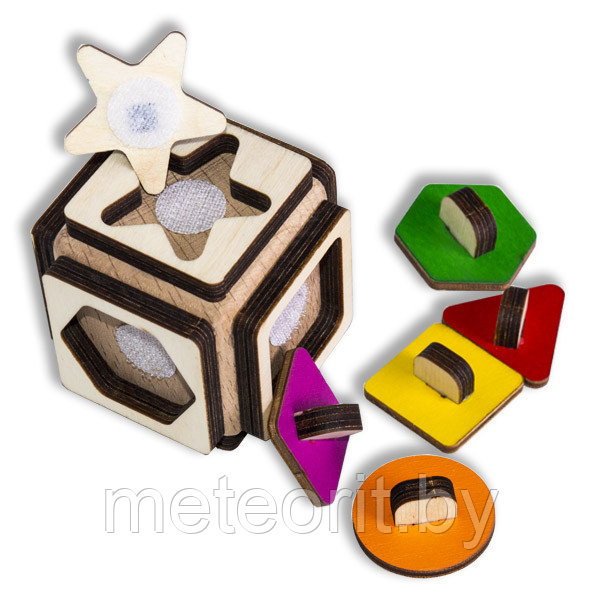 Кубик геометрия - развивающая игрушка. Я-кубик геометрия