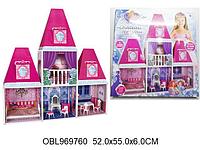 Большой игровой домик для кукол Барби с мебелью арт 6990