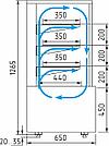 Кондитерская витрина холодильная KC70 VM 0,9-1 LIGHT (ВХСв - 0,9д Carboma Сube ТЕХНО) +6 +12, фото 3