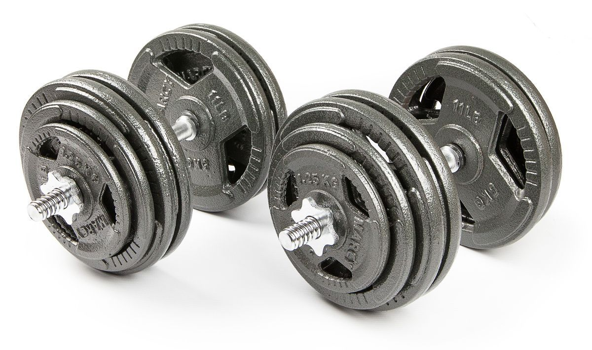 Набор гантелей с железной ручкой HAMMERTONE AS 2x24кг