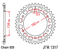 Звездочка ведущая JTR1317.40 зубьев