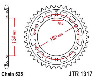 Звездочка ведущая JTR1317.40 зубьев