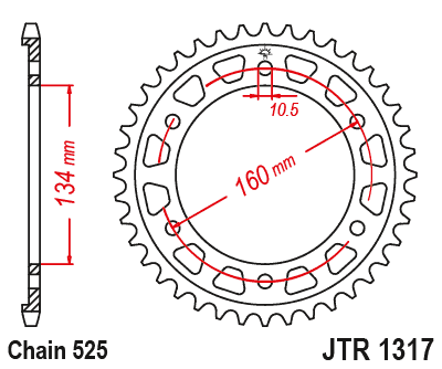 Звездочка ведущая JTR1317.40 зубьев - фото 1 - id-p161305777