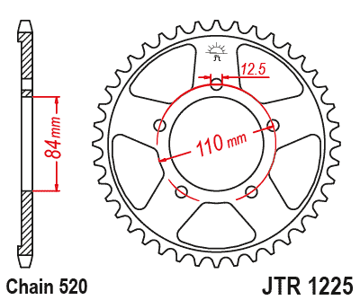Звездочка ведущая JTR1225.36 зубьев