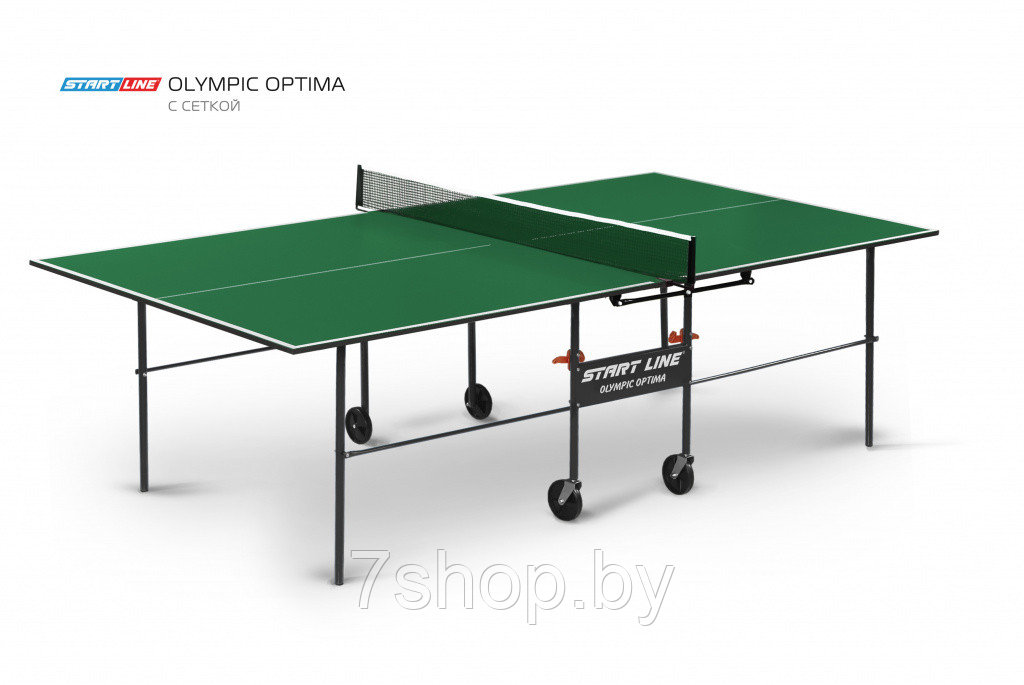 Теннисный стол Start Line Olympic Optima green - фото 1 - id-p161436030