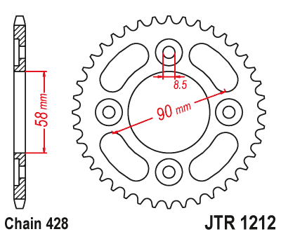 Звездочка ведущая JTR1212.35 зубьев