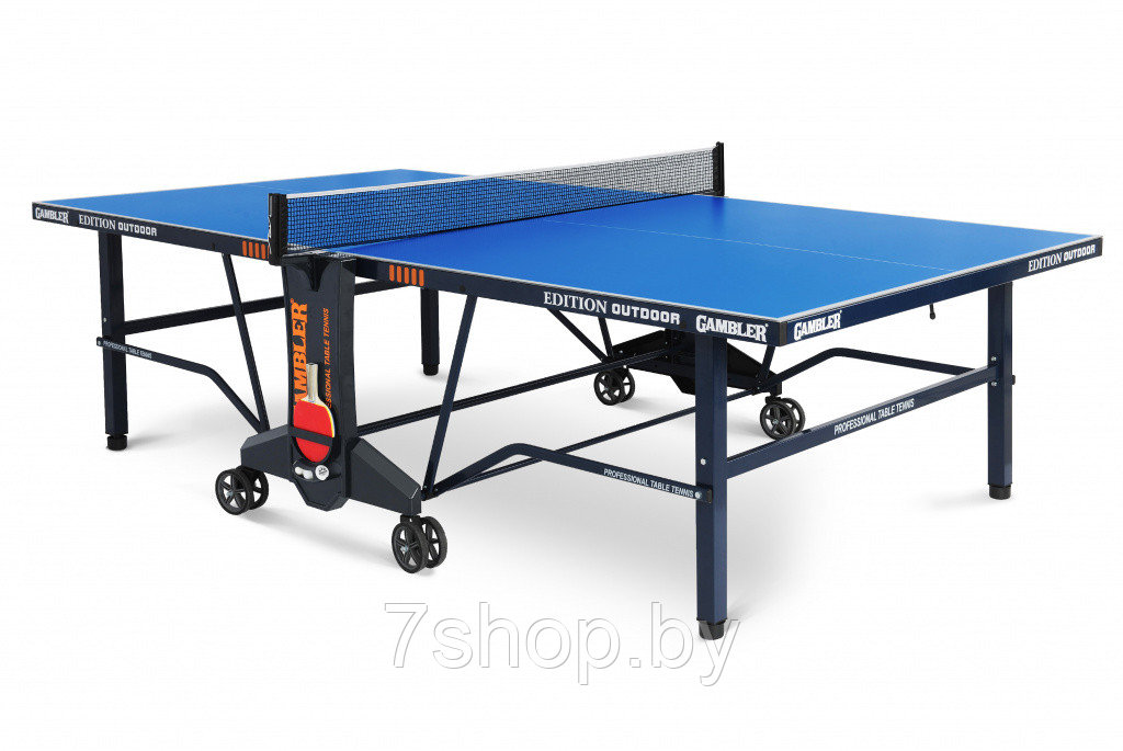 Всепогодный премиальный теннисный стол Gambler EDITION Outdoor blue - фото 1 - id-p161436076