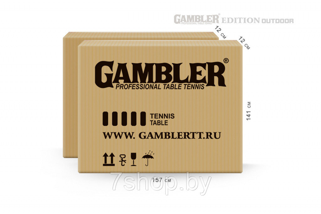 Всепогодный премиальный теннисный стол Gambler EDITION Outdoor blue - фото 8 - id-p161436076