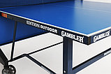 Всепогодный премиальный теннисный стол Gambler EDITION Outdoor blue, фото 6