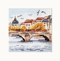 Набор для вышивания крестом "Осень в городе. Чайки над мостом"